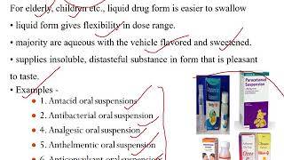 oral SUSPENSION Introduction and Formulation Components Part1 [upl. by Yuhas]