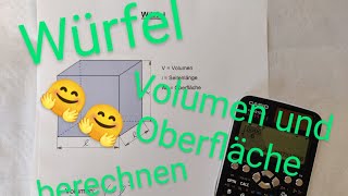 Würfel  Volumen und Oberfläche berechnen  leicht erklärt  Dave Seller [upl. by Jared555]