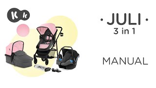 Kinderkraft JULI 3in1 pushchair How to video  Tutorial [upl. by Helli464]