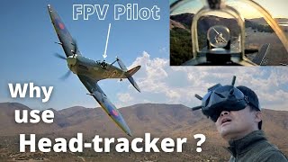 💥Headtracking FPV Flying from RC Spitfire Cockpit [upl. by Borszcz359]