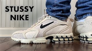 Stussy Nike Spiridon Cage 2 Fossil Review and On Feet [upl. by Naeloj]