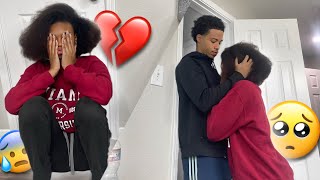 CRYING WITH THE DOOR LOCKED PRANK ON BOYFRIEND🥹 [upl. by Yltnerb229]