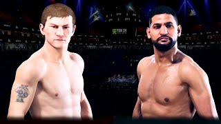 Ricky Hatton vs Amir Khan FULL FIGHT  Undisputed Boxing Game AI Simulation [upl. by Nelrah744]