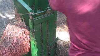 Making a better pine straw bale [upl. by Ruosnam]