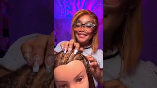 ASMR Braiding amp Scratching Scalp in between Cornrows Braids for Relaxation Purposes💆🏻‍♀️💕 [upl. by Blisse]