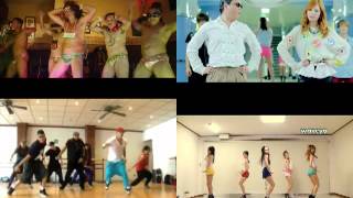 LMFAO Vs PSY Sexy and I Know It Vs Gangnam Style [upl. by Odella347]