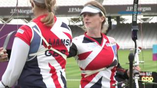 Great Britain v Chinese Taipei – recurve women’s team quarterfinal  London 2012 Olympic Test Event [upl. by Rexfourd]