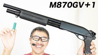 レミントン M870 GV1 グリップバージョン プラスワン ライブシェルポンプアクション ショットガン マルゼン ガスガン レビュー [upl. by Guillaume]