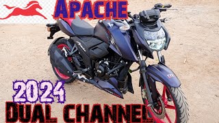 Tvs apache160 4V with dual channel ABS braking 2024 model tamil review [upl. by Parcel881]