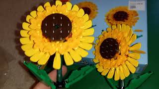 Building Lego Flowers Sets 🌻💐  Sunflower and Lotus flowers  Lego ASMR with Kristel and Lola [upl. by Dowski]