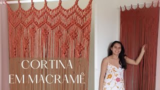 COMO FAZER CORTINA DE MACRAMÊ TUTORIAL CORTINA EM MACRAMÊ DIY Idyane [upl. by Attekahs76]