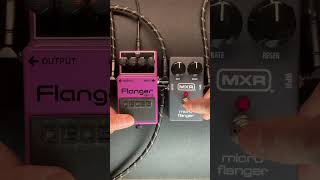 Flanger comparison on Distorted Guitar BOSS BF2 vs MXR M152 Micro Flanger Laney Lionheart Amp [upl. by Nnayecats]