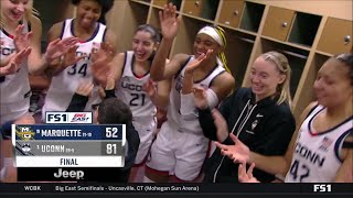 Inside Locker Room After 9 UConn Huskies Reach Big East Tournament Final With BLOWOUT Semifinal Win [upl. by Melac]