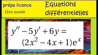 Difficile Équations différentielles linéaires 2nd ordre y5y6y2x24x1ex [upl. by Goldina]