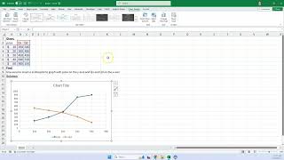 Microeconomics how to graph quantity supplied and quantity demanded versus price on Excel [upl. by Oidivo]