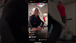 Coi leray works out ig live [upl. by Ahtekal]