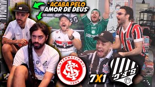 React Internacional 7x1 Santos  Melhores momentos  Gols  Brasileirão [upl. by Darees362]