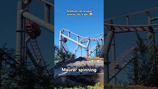 Spinning coaster Parque Attracciones rollercoaster themepark amusementpark shorts coaster fun [upl. by Tenner]