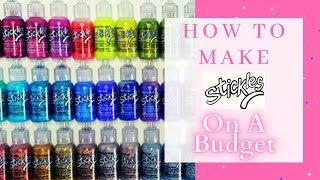 Homemade Stickles Glitter Glue Tutorial  Dollar Tree Products Only 😯🤑🤯💰 Episode 1 adultcoloring [upl. by Aramo]