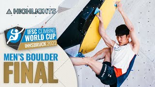 Mens Boulder final highlights  Innsbruck 2022 [upl. by Hogan]