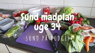 Sund madplan uge 34  Sund på budget [upl. by Ayekan329]