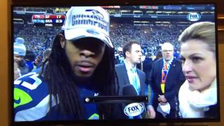 Epic Richard Sherman Rant Seahawks Post Game Interview 2014 NFC Championship ORIGINAL HD 49ers [upl. by Darell699]