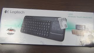 Unboxing and test of Logitech k400 Wireless Touch Keyboard [upl. by Fawcette]