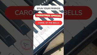 Carol of the Bells piano tutorial pianotutorial christmas pianolessons [upl. by Ynolem]