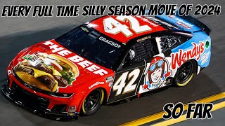 Every nascar 2024 full time silly season move so far [upl. by Ahsekan]