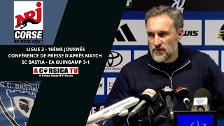 J16  SC Bastia  EA Guingamp 31  Conférence de presse daprès match de Benoît Tavenot [upl. by Liek979]