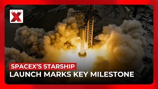 SpaceXs Starship Achieves Key Milestone Despite Booster Setback  NewsX [upl. by Richarda]