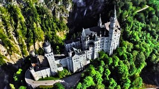 The REAL Disney Castle Flying through Germany and Prague in 4K [upl. by Rorke832]