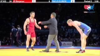 3RD PLACE 97 KG JD Bergman USA vs Pavlo Oliinyk Ukraine [upl. by Caputo]