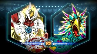 SPRYZEN REQUIEM S3 VS KHALZAR K3 BEYBLADE BURST APP [upl. by Zenas]