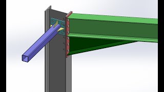 Modélisation dun assemblage boulonné de charpente métallique sur SolidWorks [upl. by Sterne]