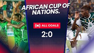 Africa Cup of Nations Nigeria  Cameroon goals [upl. by Leunammi]