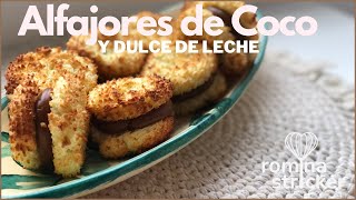 Receta de ALFAJORES DE COCO y dulce de leche  no fallan [upl. by Namrac]