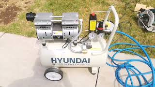 Hyundai Super Silent Oil Free Air Compressor  Review [upl. by Roe235]