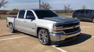 UPDATE 4 8” CROSSFIRE C5 subwoofers 2016 silverado 47 INEZ IHC lowered dropped truck c notched [upl. by Maroney]