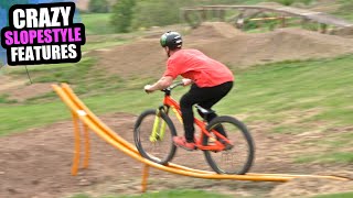 THIS BIKE PARK HAS CRAZY MTB SLOPESTYLE FEATURES AND TRAILS [upl. by Niac]