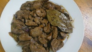 Adobong atay ng manokchicken liver [upl. by Eelnodnarb26]