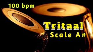 Tabla  Tritaal  100 bpm  Scale A  With Tanpura Pa Sa  HD Quality Sound  Tabla Online [upl. by Berenice347]