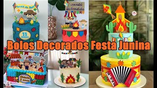 Ideias de Bolos Decorados para Festa Junina [upl. by Eelyac]