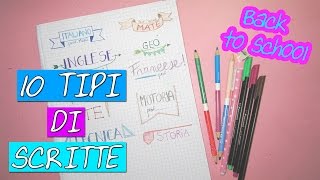 10 TIPI DI SCRITTE PER DECORARE I QUADERNI  Back to School  Collab Maryan Channel [upl. by Catha]