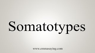 How To Say Somatotypes [upl. by Ammadas]