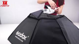 Godox Top Octagon Bowens Softbox 37 Inches  95cm Octagon Softbox Installation and Disassembly [upl. by Ehtnax990]