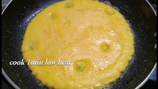 TASTY AND EASY A SOUFFLE OMELETTE OMELETTE RECIPEEGG OMELETTEFLUFFY SPONGE EGG OMELETTE [upl. by Koby]