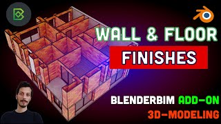 5  Wall amp Floor Finishes  BlenderBIM [upl. by Eetak24]