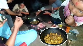 Nepali poor happy family food vlogs dinners chicken cooking happyfamilydang [upl. by Stedmann]