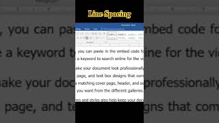 line spacing in msword [upl. by Latricia]